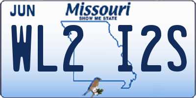 MO license plate WL2I2S