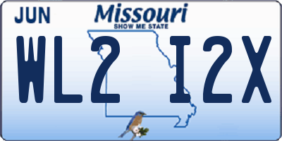 MO license plate WL2I2X