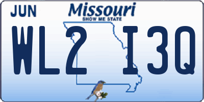 MO license plate WL2I3Q