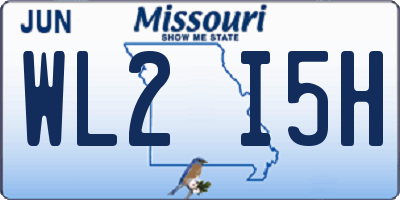 MO license plate WL2I5H