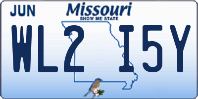 MO license plate WL2I5Y