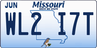 MO license plate WL2I7T