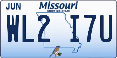 MO license plate WL2I7U