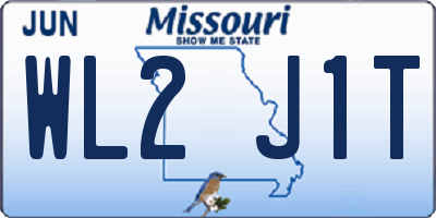 MO license plate WL2J1T