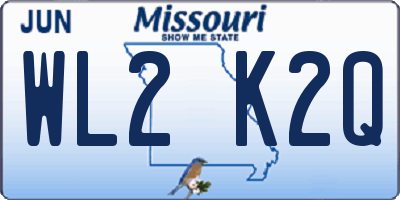 MO license plate WL2K2Q
