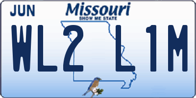MO license plate WL2L1M