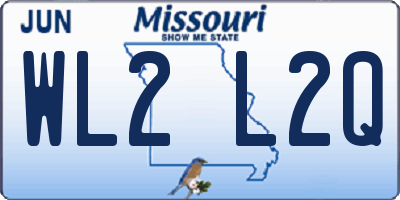 MO license plate WL2L2Q