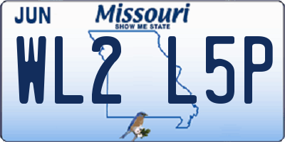 MO license plate WL2L5P
