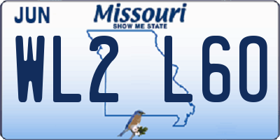 MO license plate WL2L6O