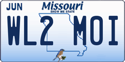 MO license plate WL2M0I