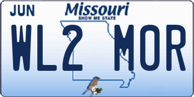MO license plate WL2M0R