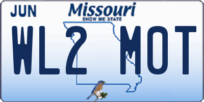 MO license plate WL2M0T