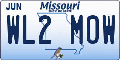 MO license plate WL2M0W