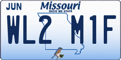 MO license plate WL2M1F