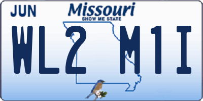 MO license plate WL2M1I