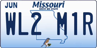 MO license plate WL2M1R