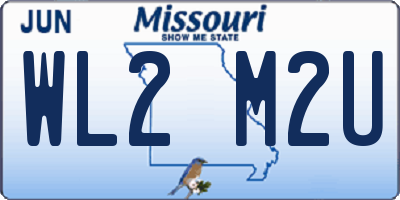 MO license plate WL2M2U