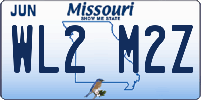 MO license plate WL2M2Z