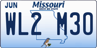MO license plate WL2M3O
