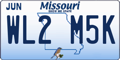 MO license plate WL2M5K