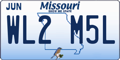 MO license plate WL2M5L