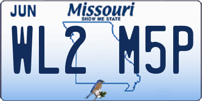 MO license plate WL2M5P