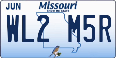 MO license plate WL2M5R