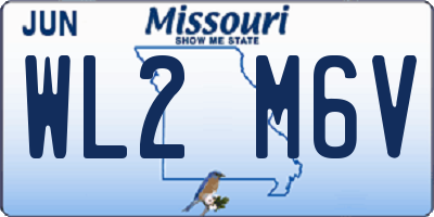 MO license plate WL2M6V