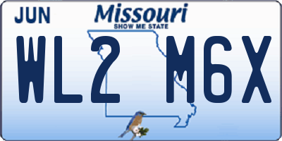 MO license plate WL2M6X