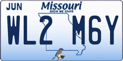 MO license plate WL2M6Y