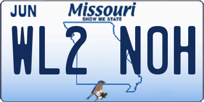 MO license plate WL2N0H