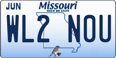 MO license plate WL2N0U
