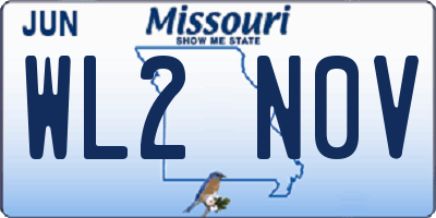 MO license plate WL2N0V