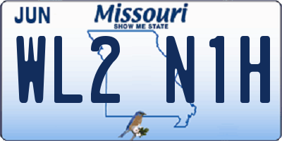 MO license plate WL2N1H