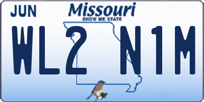 MO license plate WL2N1M