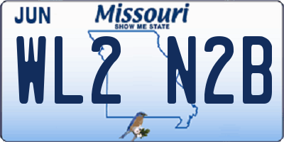 MO license plate WL2N2B