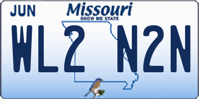 MO license plate WL2N2N