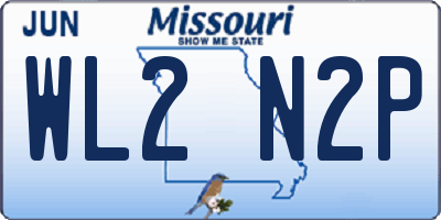 MO license plate WL2N2P
