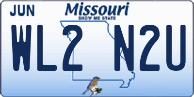 MO license plate WL2N2U