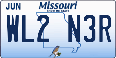 MO license plate WL2N3R