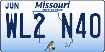 MO license plate WL2N4O