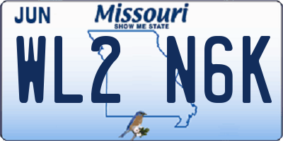 MO license plate WL2N6K