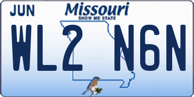 MO license plate WL2N6N