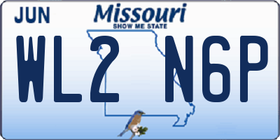 MO license plate WL2N6P