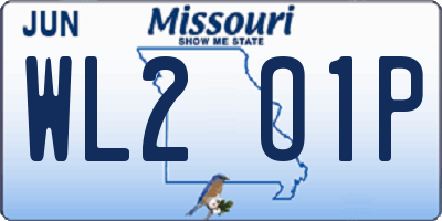 MO license plate WL2O1P
