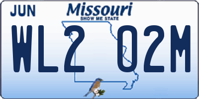 MO license plate WL2O2M