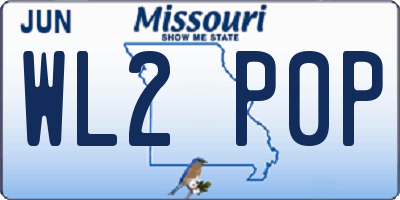 MO license plate WL2P0P