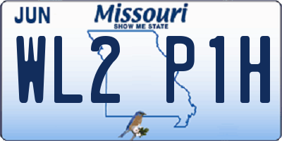 MO license plate WL2P1H