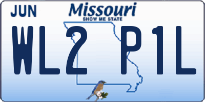 MO license plate WL2P1L