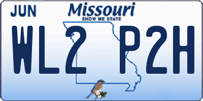 MO license plate WL2P2H